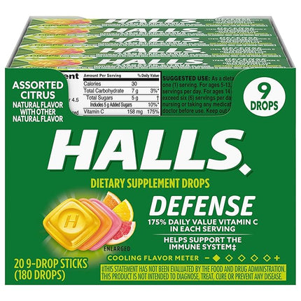 HALLS DEFFENSE CITRUS - 20 CT