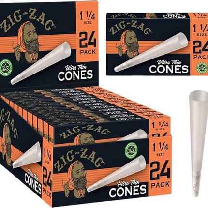 ZIG ZAG PAPER CONES 1 1/4 24PK