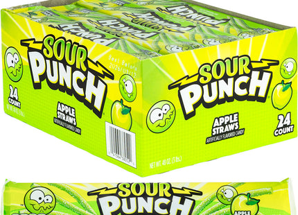 SOUR PUNCH 2oZ STRAWS APPLE 24COUNT