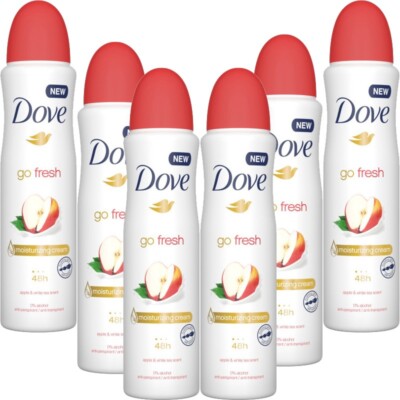 DOVE DEO APPLE AND WHITE TEA SCENT 6PK
