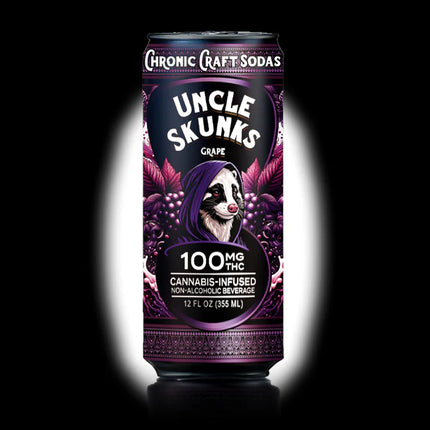 UNCLE SKUNKS 100MG CRAFT SODA 12 FL OZ - GRAPE