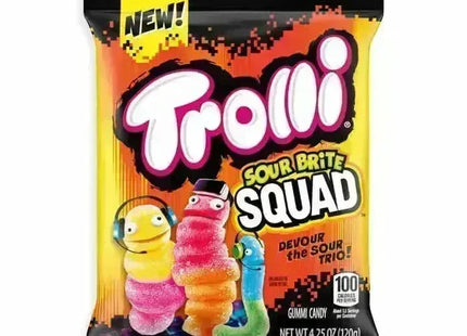 TROLLI 4.25oZ GUMMI CANDY SOUR BRITE SQUAD 1COUNT