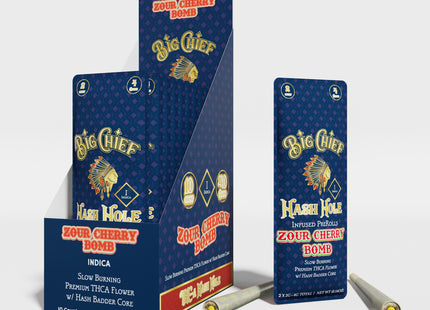 BIG CHIEF 2G HASH HOLE 2PK PRE-ROLLS  10PACKS
