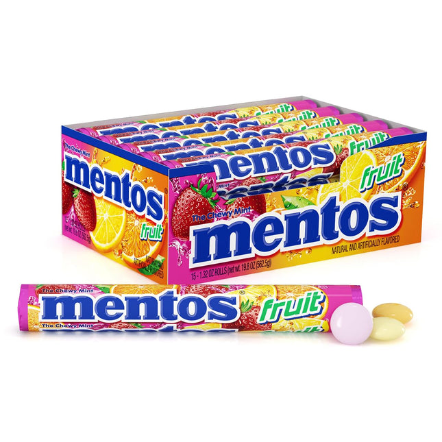 MENTOS ROLLS FRUIT FLAVOR 15PACKS