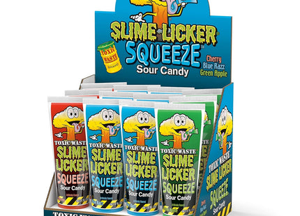 TOXIC WASTE SLIME LICKER 2.47oZ SQUEEZE SOUR CANDY 12PACK