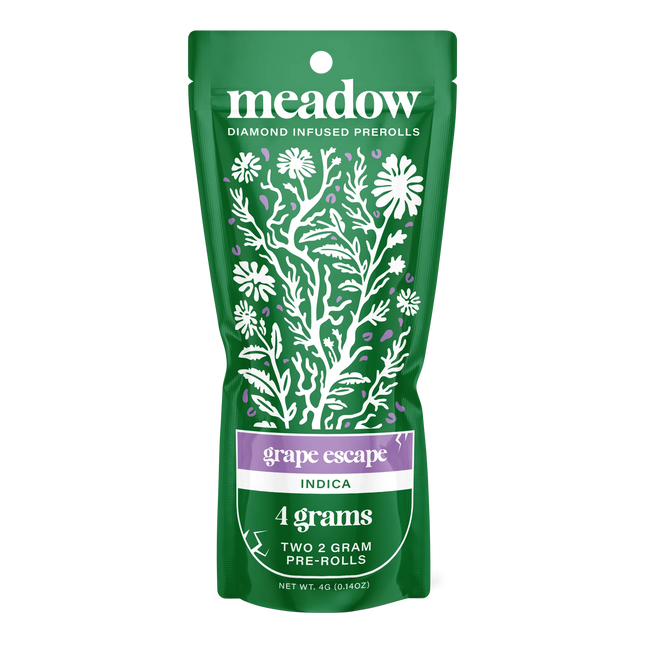 MEADOW 4G  THC-A 4G DUAL DIAMOND INFUSED PRE-ROLLS 12 PACK