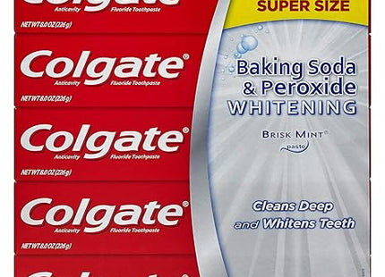 COLGATE TOOTH PASTE 226G BAKING SODA & PEROXIDE WHITENING 5PACK