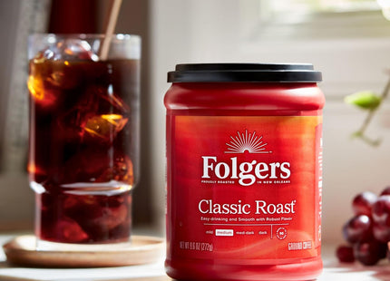 FOLGERS 9.6oZ CLASSIC ROAST COFFEE POWDER 1COUNT