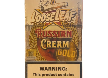 LOOSELEAF 2PK WRAPS RUSSIAN CREAM GOLD PRE-PRICED 1.99$ 20PACKS