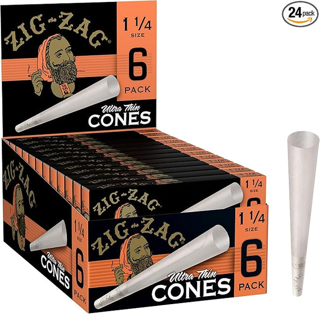 ZIG ZAG PAPER CONES 1 1/4