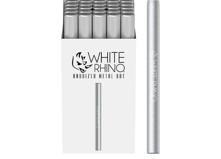 WHITE RHINO ANODIZED METAL BAT SILVER- 100CT