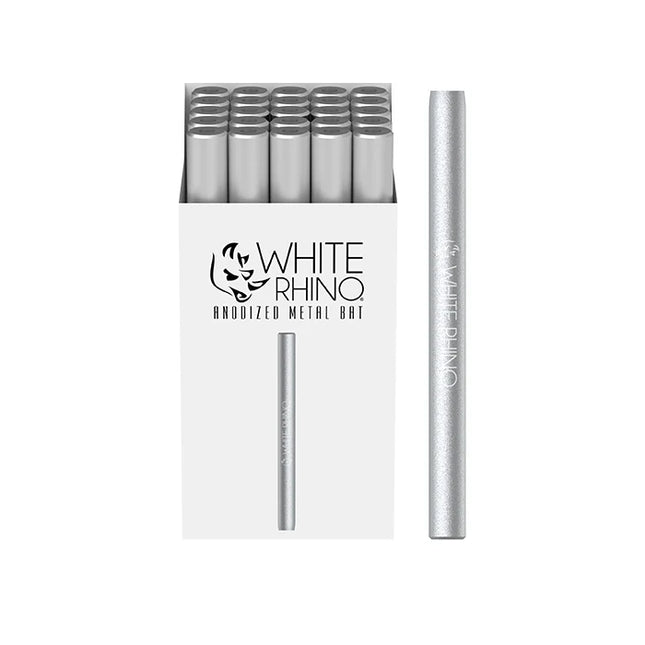 WHITE RHINO ANODIZED METAL BAT SILVER- 100CT