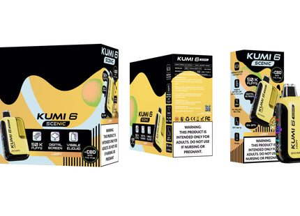KUMI 6 SCENIC + CBD 50K PUFF 22ML DISPOSABLE 5PACK