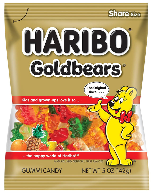 HARIBO 5oZ GUMMI CANDY GOLD BEARS 1COUNT