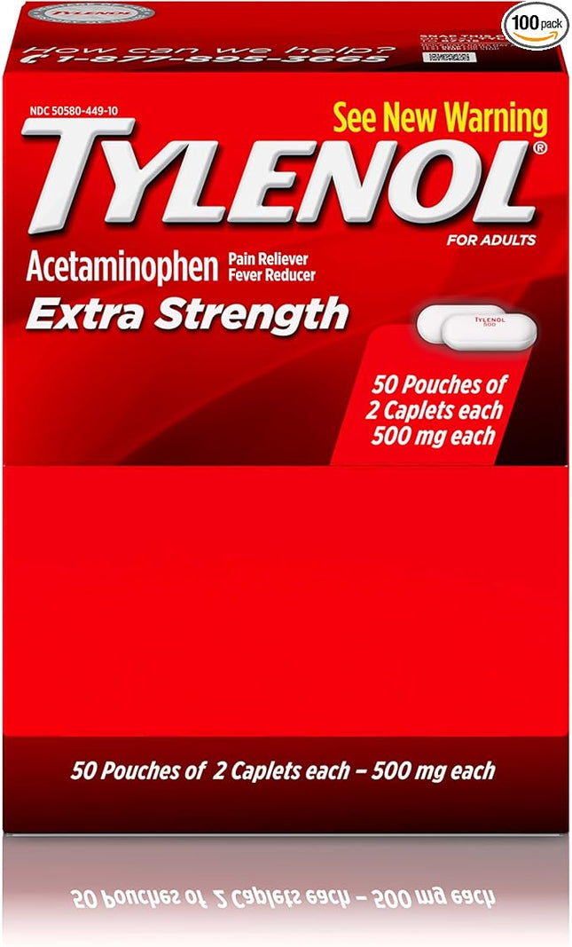TYLENOL EXTRA STRENGTH 50 CT