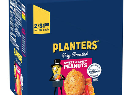 PLANTERS 1.75oZ SNACK PRE-PRICED 2 FOR $1.09 SWEET & SPICY PEANUTS 18PACK