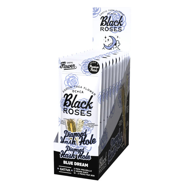 BLACK ROSES 2GRAM DIAMOND HASH HOLES PRE-ROLL BLUE DREAM 10PK