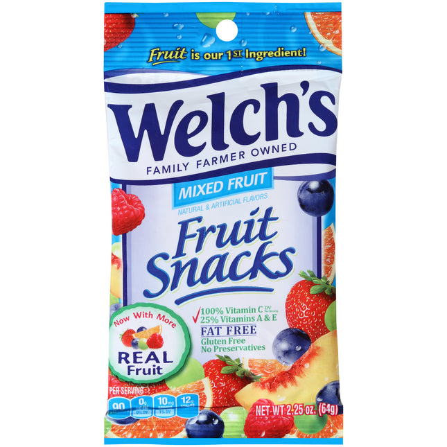 WELCH'S 2.25oZ PACK FRUIT SNACK MIXED FRUIT 1COUNT