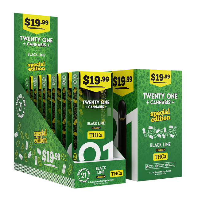 21 2ML DISP BLACK LIME 6PK