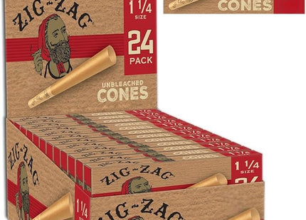 ZIG ZAG CONES UNBLEACHED KING SIZE - 3 PK