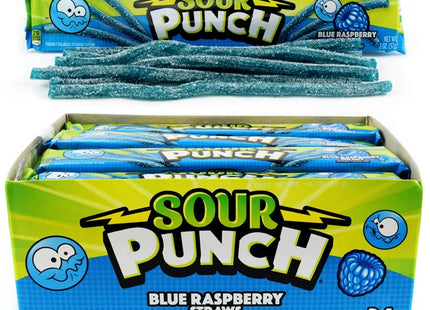 SOUR PUNCH 2oZ STRAWS BLUE RASPBERRY 24COUNT