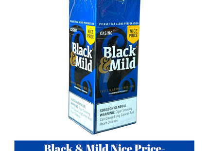 BLACK & MILD  NICE PRICE PLASTIC TIP 25 CIGARS