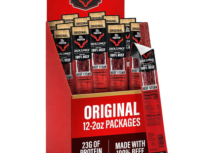 JACK LINK'S 2oZ ORIGINAL BEEF STEAK 12COUNT