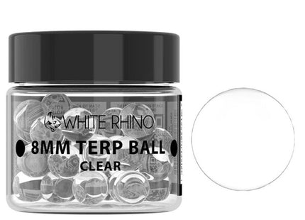 WHITE RHINO TERP BALLS CLEAR- 8MM- 6 CT