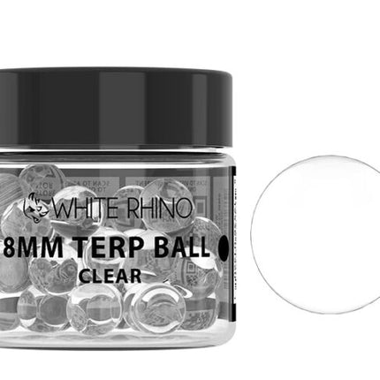 WHITE RHINO TERP BALLS CLEAR- 8MM- 6 CT
