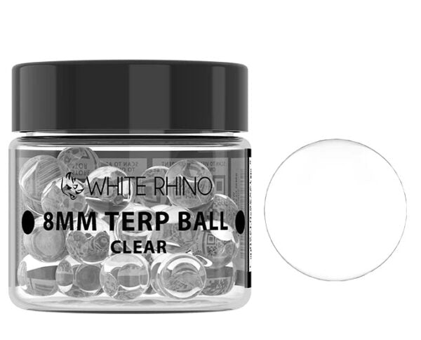 WHITE RHINO TERP BALLS CLEAR- 8MM- 6 CT
