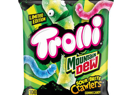 TROLLI 6.3oZ GUMMI CANDY MOUNTAIN DEW SOUR BRITE CRAWLERS VERY BERRY 1COUNT