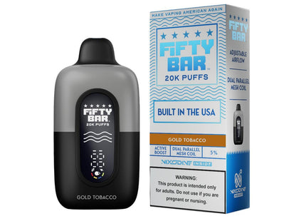 FIFTY BAR V2 NIXODINE + CBD 20K PUFFS DISPOSABLE 5PACK
