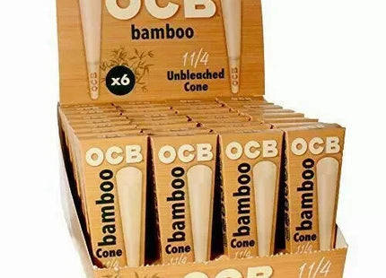 OCB BAMBOO CONE 1 1/4 6 PACK