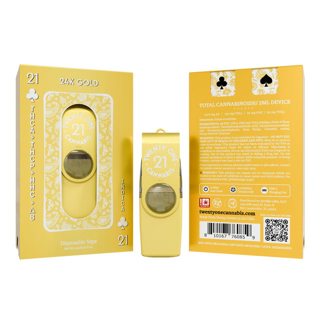 21 2ML DISP 24K GOLD 6PK