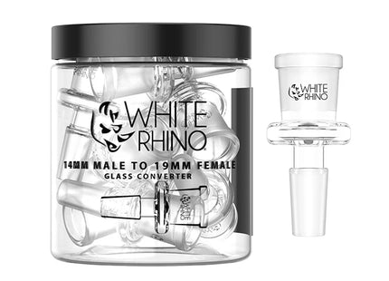 WHITE RHINO 14MM MALE TO 19MM FEMALE GLASS CONVERTER