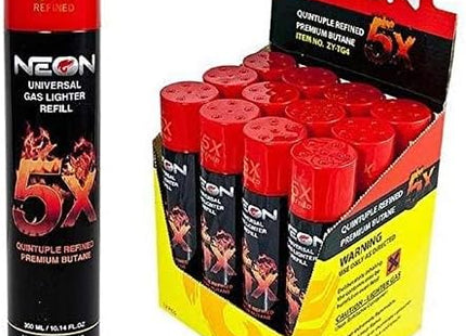 NEON BUTANE GAS 5X - 300 ML - 12 CT