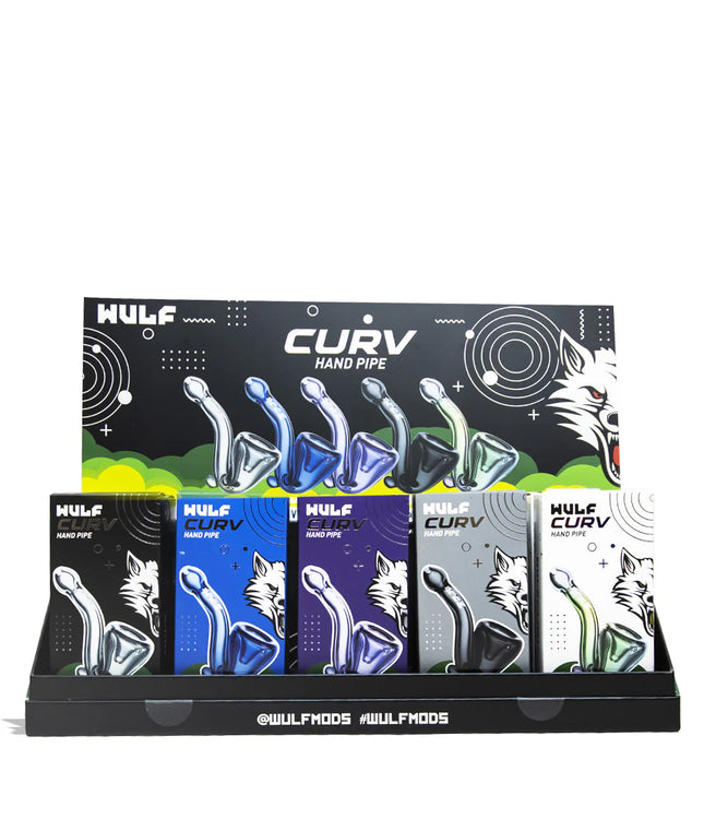 WULF GLASS CURV HAND PIPE 15PK