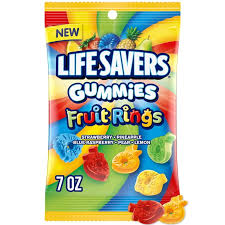 LIFESAVERS 7oZ GUMMIES FRUIT RINGS 1COUNT