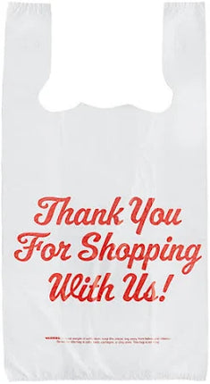WHITE THANK YOU BAGS 1/6