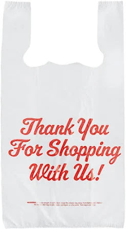 WHITE THANK YOU BAGS 1/6