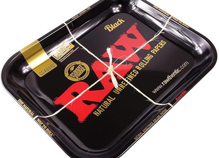 RAW ROLLING TRAY BLACK - 1 CT