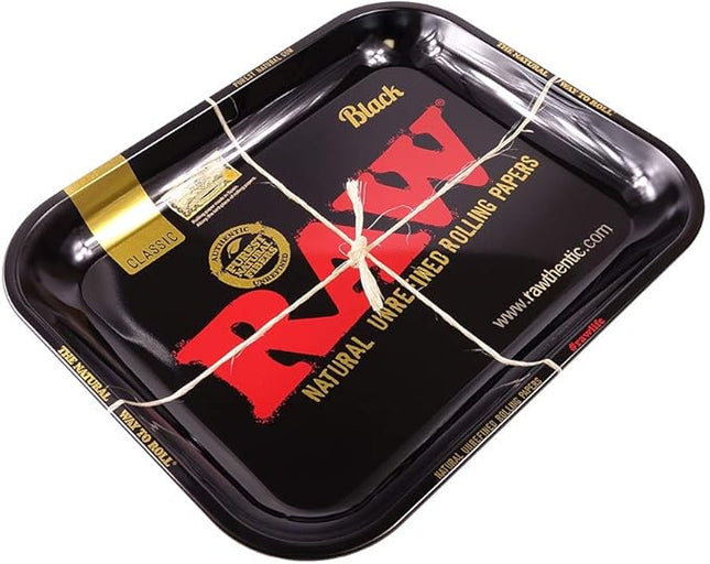 RAW ROLLING TRAY BLACK - 1 CT