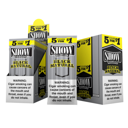 SHOW CIGARS 5 FOR 1.00$ BLACK NATURAL 15PACK