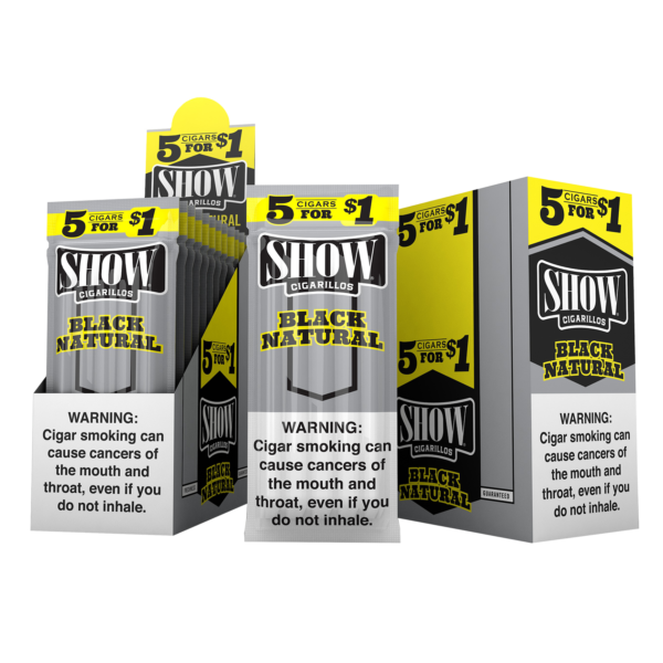 SHOW CIGARS 5 FOR 1.00$ BLACK NATURAL 15PACK