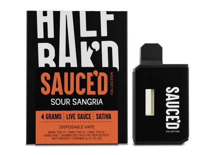 HALF BAK'D 4G LIVE SAUCE'D DISPOSABLE  5PACK
