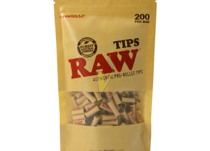 RAW PRE-ROLLED TIPS 200/BAG