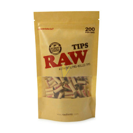 RAW PRE-ROLLED TIPS 200/BAG