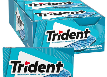 TRIDENT SUGARFREE GUM WINTERGREEN 12PACKS