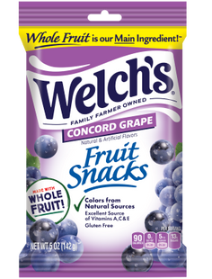 WELCH'S 5oZ PACK FRUIT SNACK CONCORD GRAPE 1COUNT