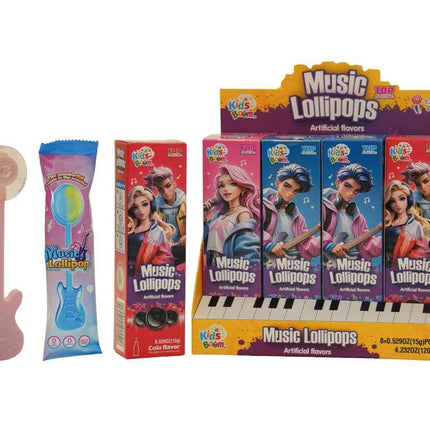 MUSIC LOLLIPOPS ASSORTED 8 COUNT